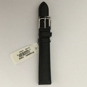 Michele jet black watch strap 16mm